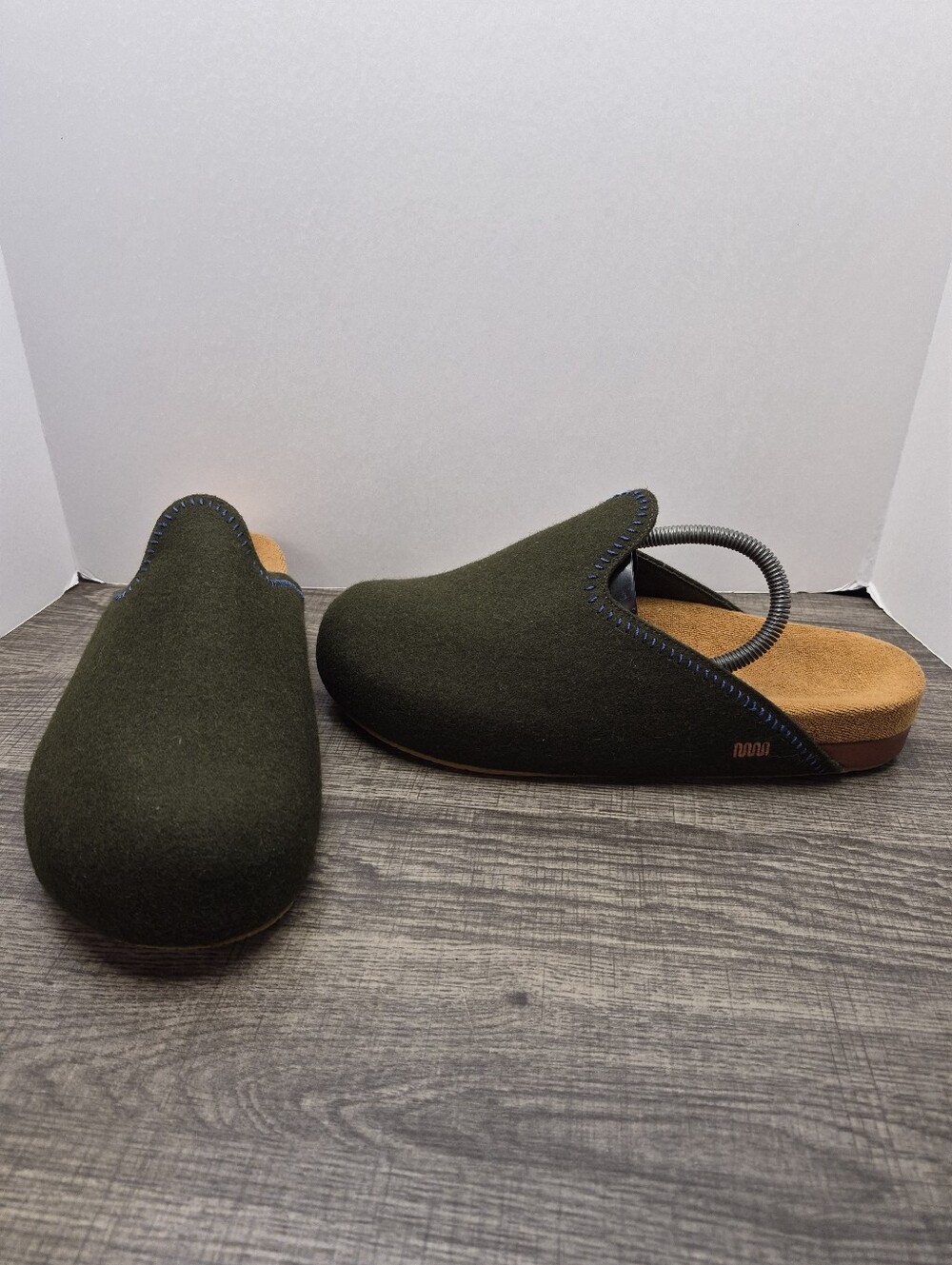 Commbi Woolie Burro Mules in Forest Elf Green Mens Size 10